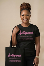 Auntiepreneur organic cotton tote bag for entrepreneurial women