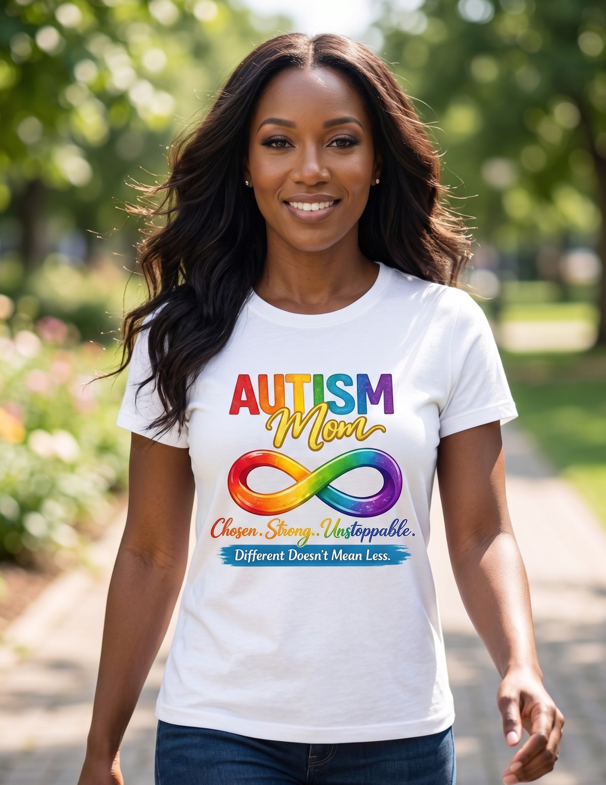 Autism Mom support shirt promoting acceptance inclusion and love