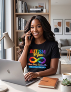 Women's neurodiversity graphic tee for proud Autism Moms