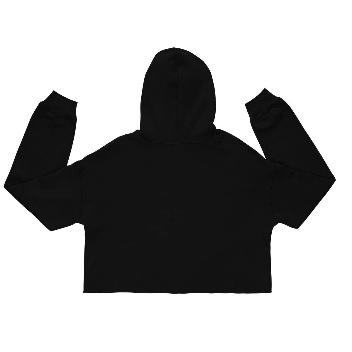 Black- Be Kind -Product mockup- Be-kind-black-womens-cropped-hoodie-black-back-
