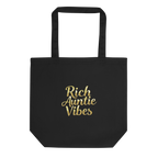 Stylish auntie tote bag featuring the Rich Auntie Vibes design
