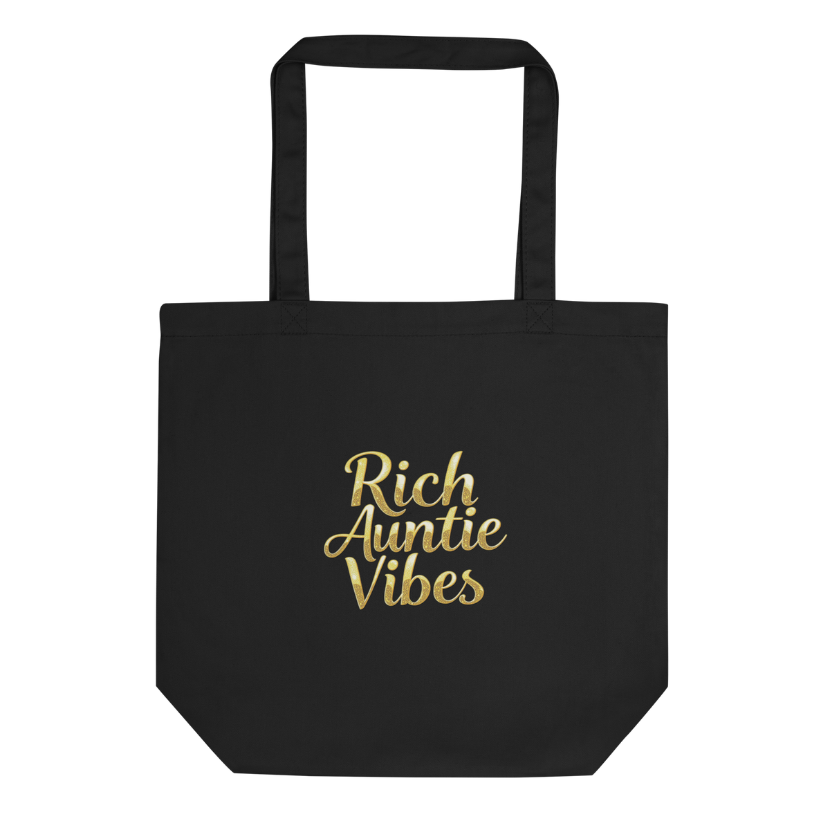 Stylish auntie tote bag featuring the Rich Auntie Vibes design