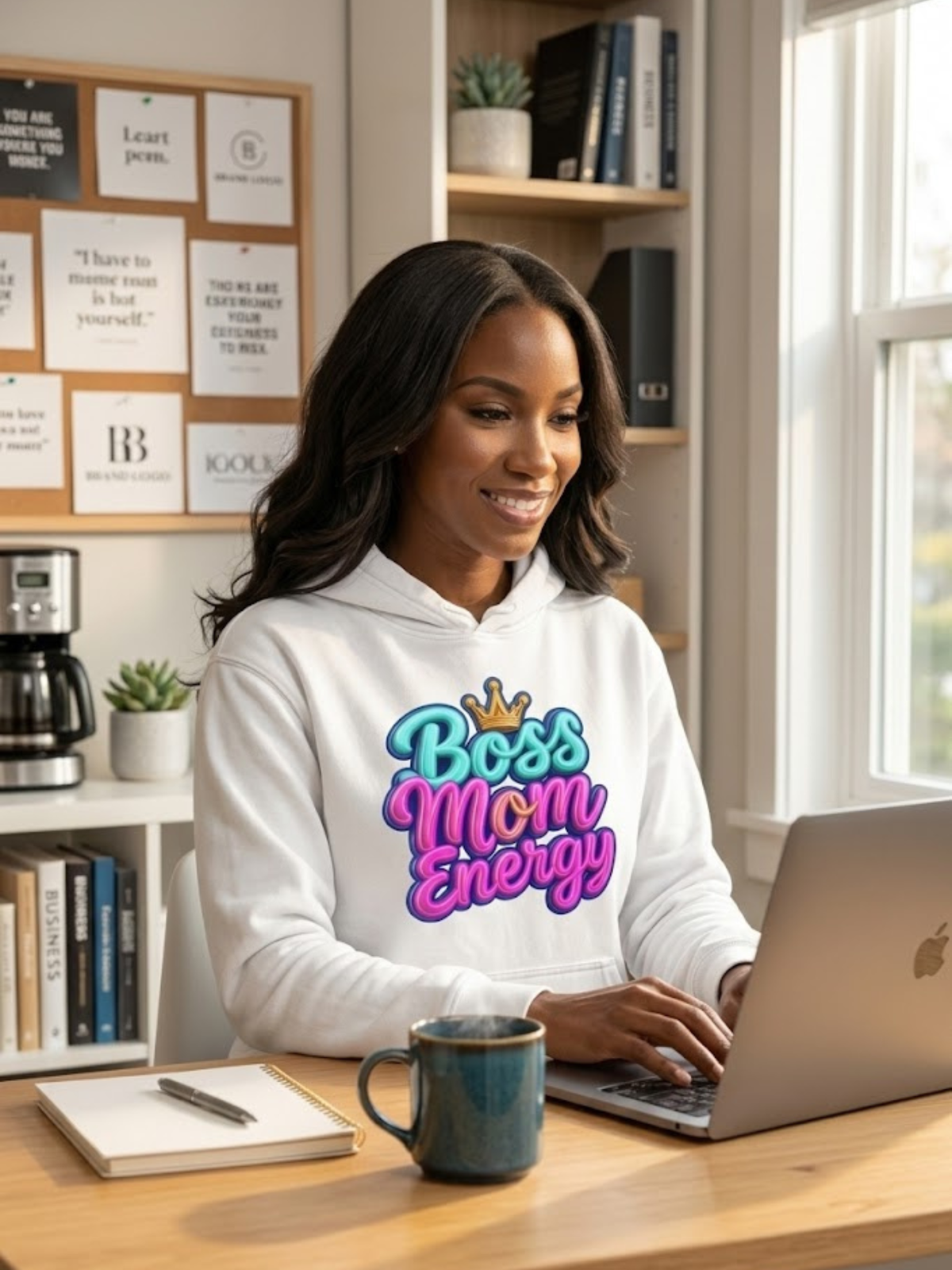 Boss Mom Energy sweatshirt for mompreneurs and business owners