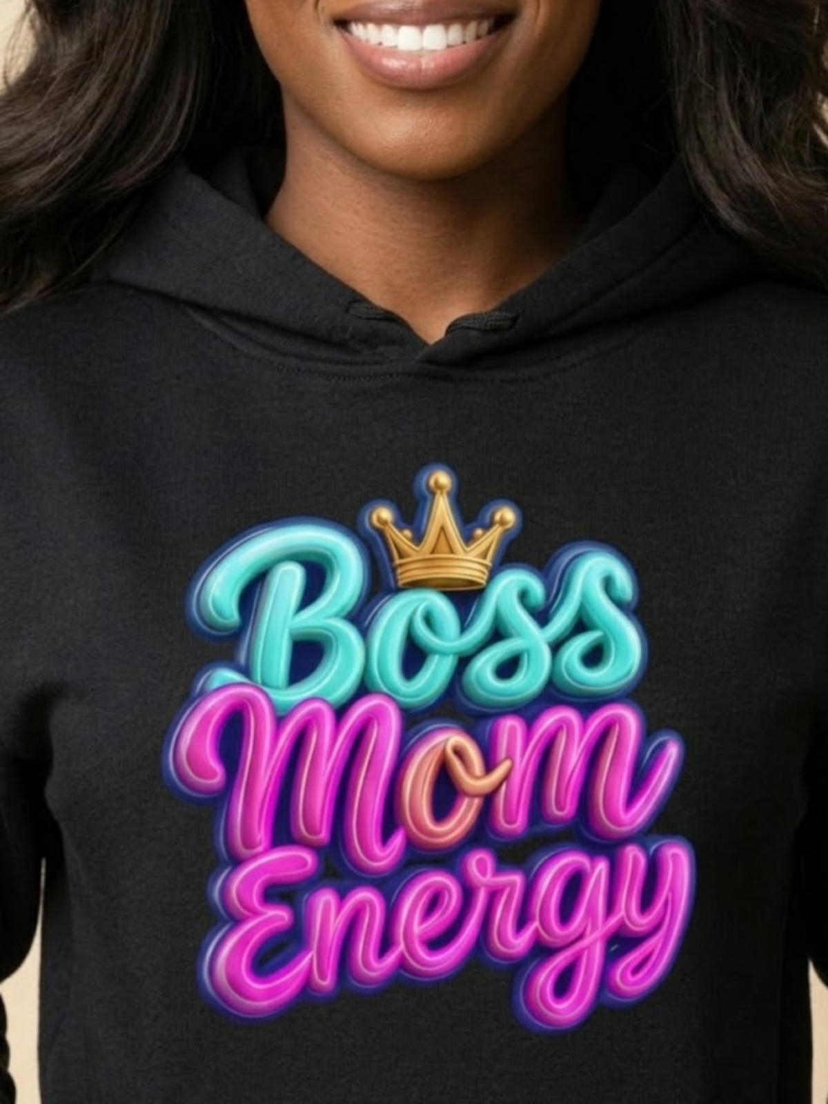 Women's entrepreneur mom hoodie featuring Boss Mom Energy design