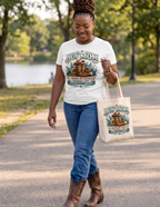 Women's country Boy Mom graphic tee celebrating faith love and motherhood