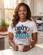 Women's Boy Mom sports shirt for football baseball basketball and soccer moms