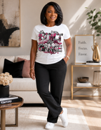 Built By Grace faith and strength graphic tee for women