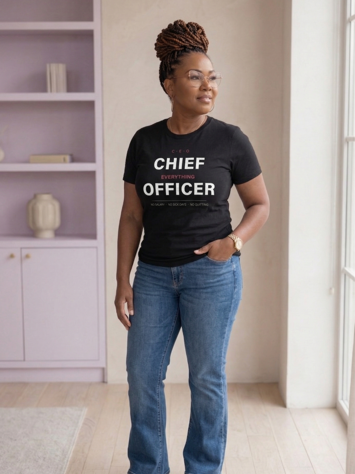 Chief Everything Officer graphic tee celebrating moms who do it all