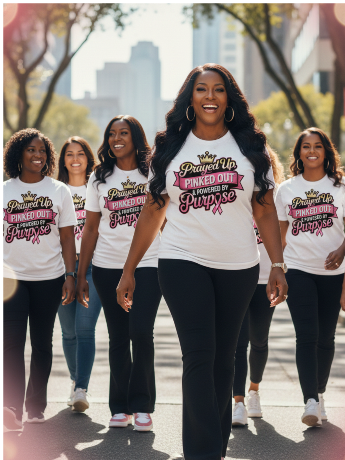 Prayed Up Pinked Out Powered by Purpose shirt for cancer support and awareness