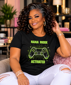 Nana Mode Activated | Retro Gaming Grandma Tee | Green