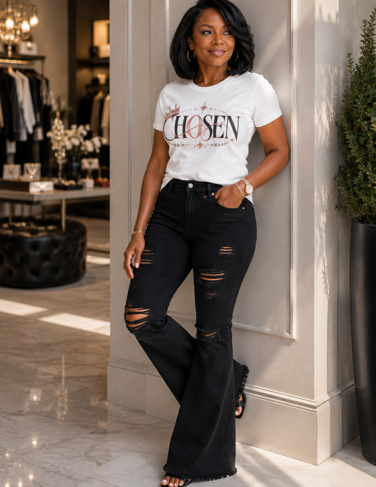 Chosen Christian graphic tee celebrating identity and intentional purpose