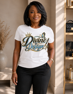 Divine by Design inspirational graphic tee celebrating purpose and confidence
