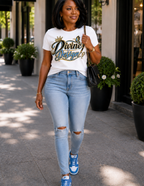 Women's Divine by Design inspirational graphic tee with purposeful message