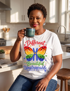 Different Beautiful Unstoppable shirt celebrating Down Syndrome acceptance