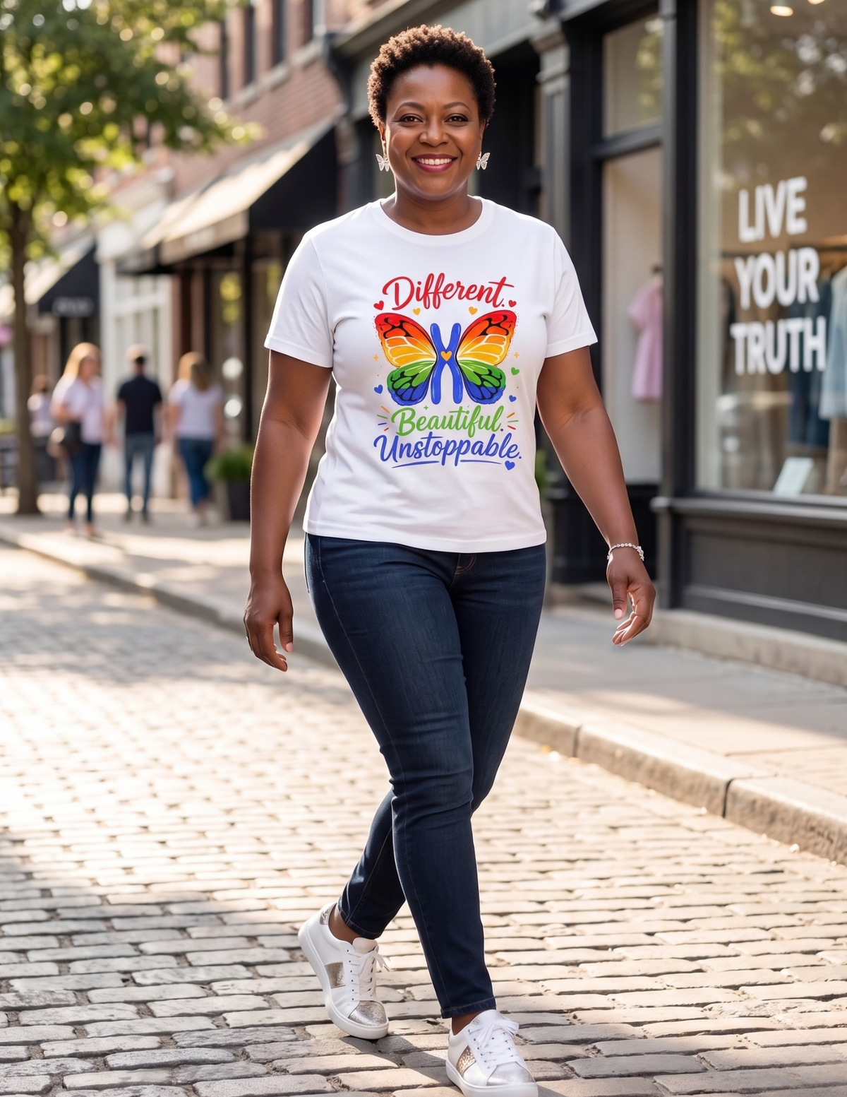 Down Syndrome awareness graphic tee celebrating inclusion and acceptance