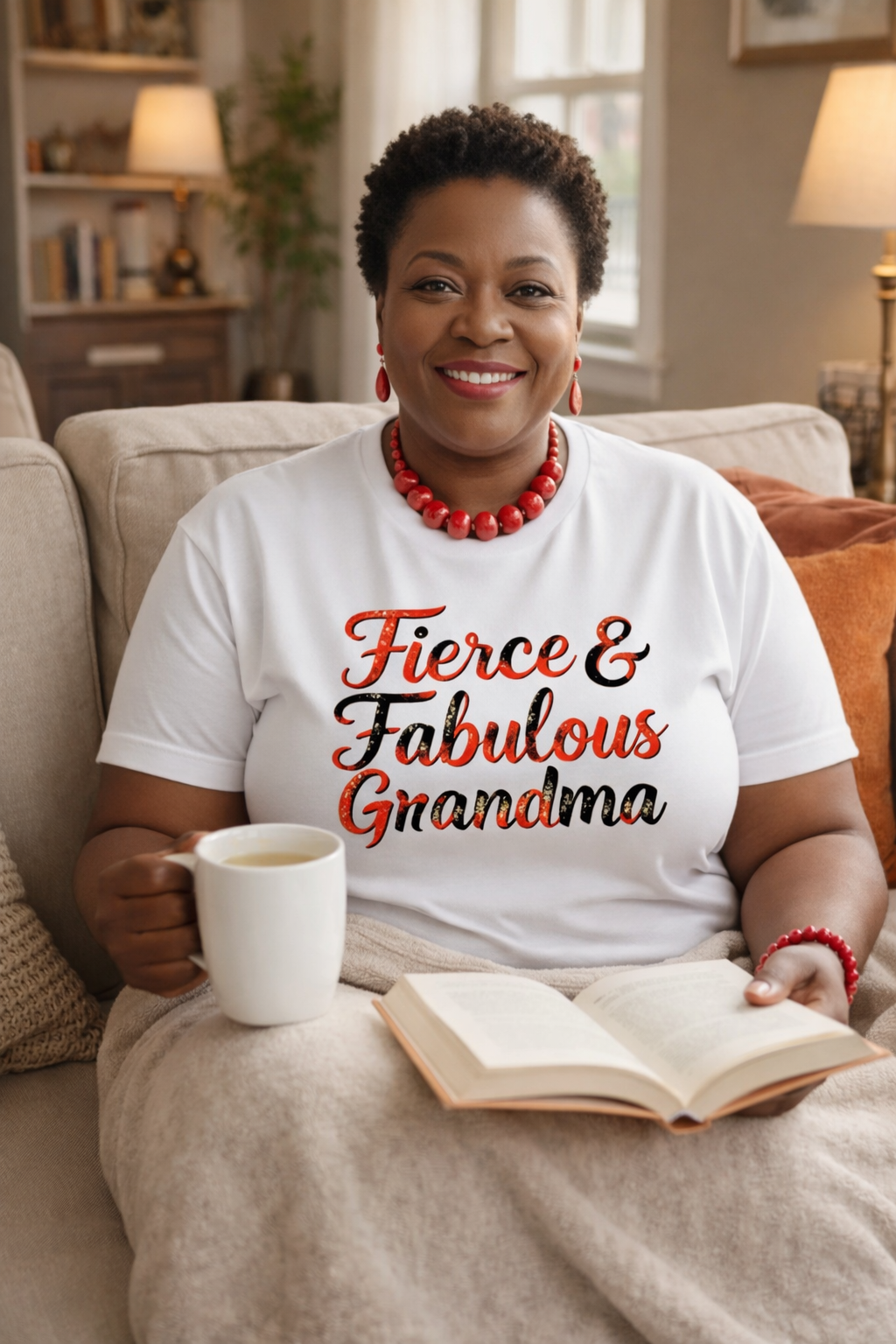 Fierce & Fabulous Grandma graphic tee for women who proudly embrace grandma life