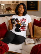 God Don't Play About Me red Christian graphic tee product view