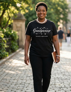 Entrepreneur grandma shirt featuring Grandpreneur white design