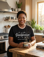Grandpreneur graphic tee for business-owning grandmothers