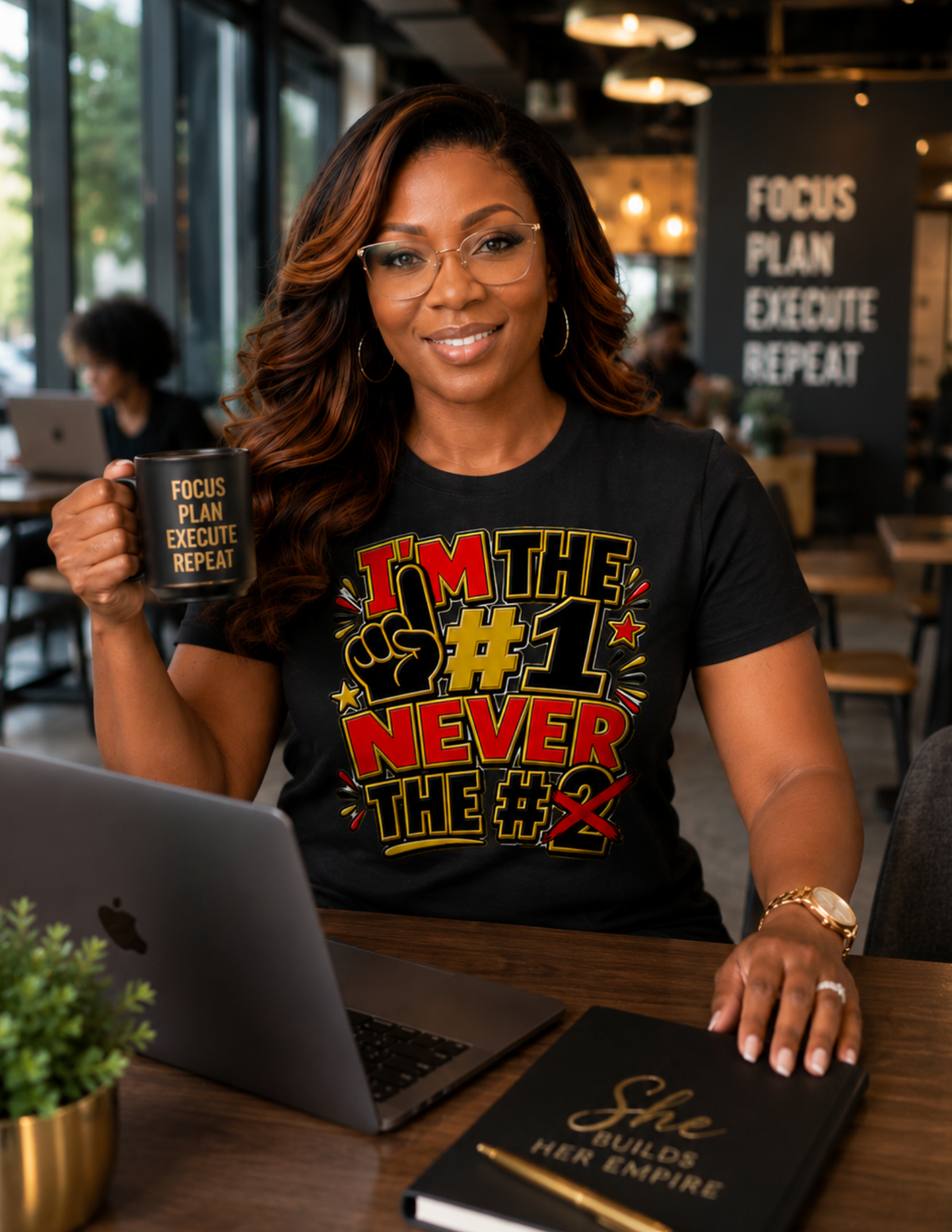 Divine Boutique I'm the #1 Never the #2 women's statement graphic tee