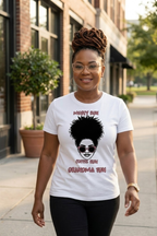 Funny grandma shirt with Messy Bun Coffee Run design