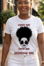 Coffee loving grandma graphic tee for everyday wear