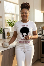 Playful grandma graphic tee for coffee lovers