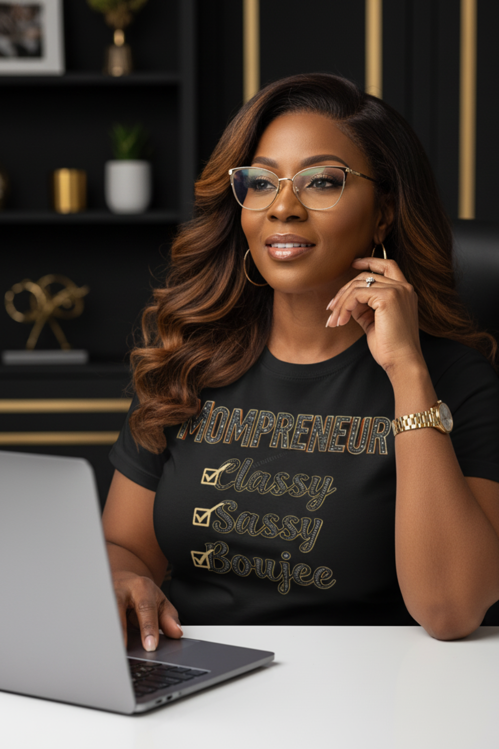 Mompreneur entrepreneur mom graphic tee celebrating motherhood and ambition