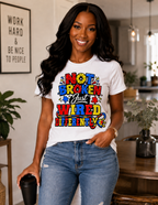 Not Broken Just Wired Differently women's graphic tee celebrating individuality
