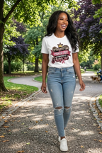 Prayed Up Pinked Out graphic tee celebrating strength and hope