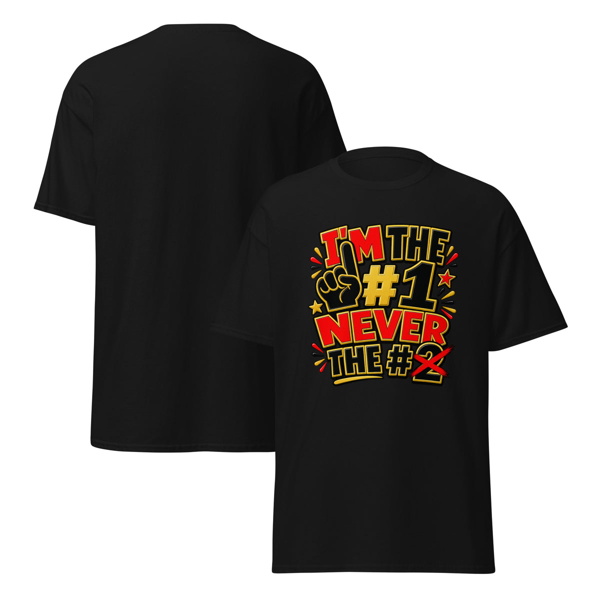 . I'm the #1 Never the #2 inspirational graphic tee celebrating knowing your value