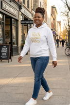Women's Rich Auntie Vibes hoodie featuring confident auntie style