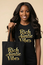 Rich Auntie Vibes tote bag for confident and stylish aunties