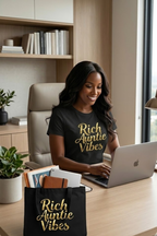 Rich Auntie Vibes auntie tote bag for everyday essentials