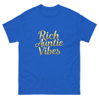 Royal: Rich Auntie Vibes graphic tee product mockup featuring the confident auntie design