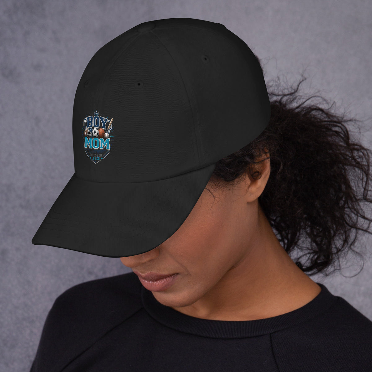 Boy Mom Blessed and Loved sports mom hat