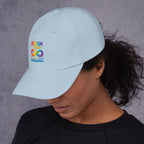 Colorful Autism Mom statement hat promoting understanding and acceptance