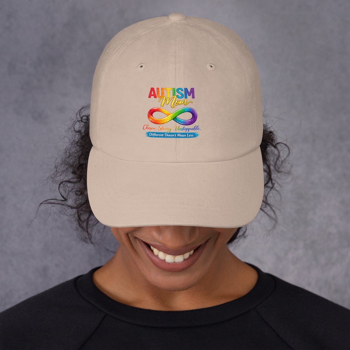 Autism Mom hat with Chosen Strong Unstoppable inspirational design