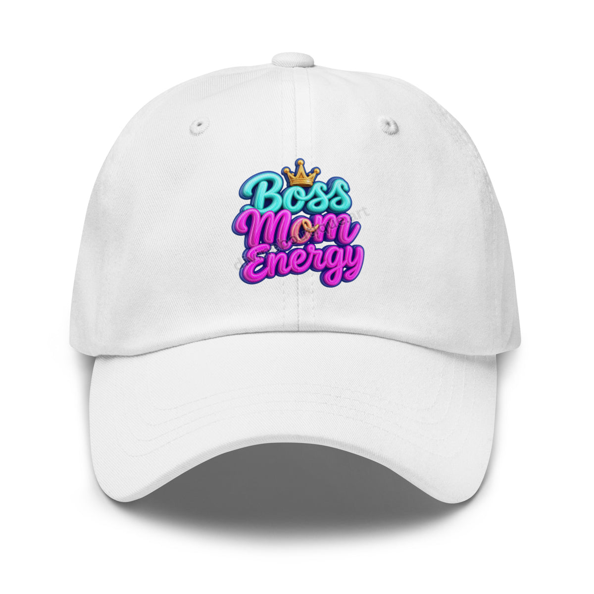 Women's low-profile hat featuring Boss Mom Energy design-Product mockup