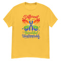 Daisy - Women's colorful Down Syndrome awareness tee with inspirational butterfly design-Product mockup
