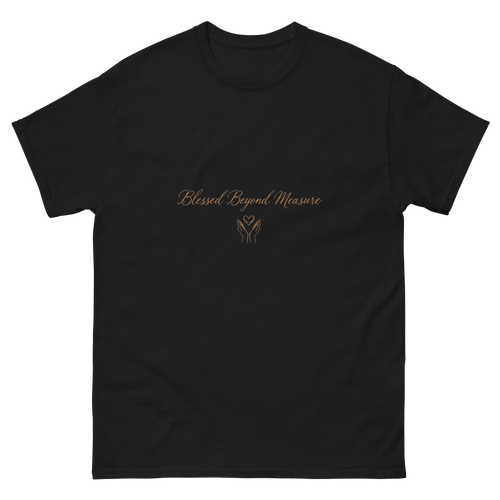 Blessed Beyond Measure Christian graphic tee for women-black-Product mockup