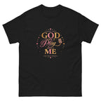 God Don't Play About Me pink and gold faith favor and protection graphic tee