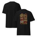 Black-Women's red and gold Identity statement tee celebrating personal growth and strength -front view