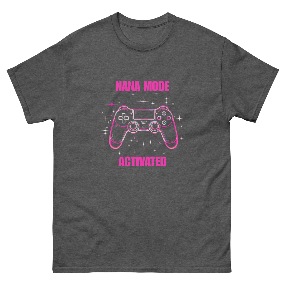 Nana Mode Activated pink retro gaming graphic tee