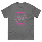 Retro gaming grandma tee featuring pink Nana Mode Activated design