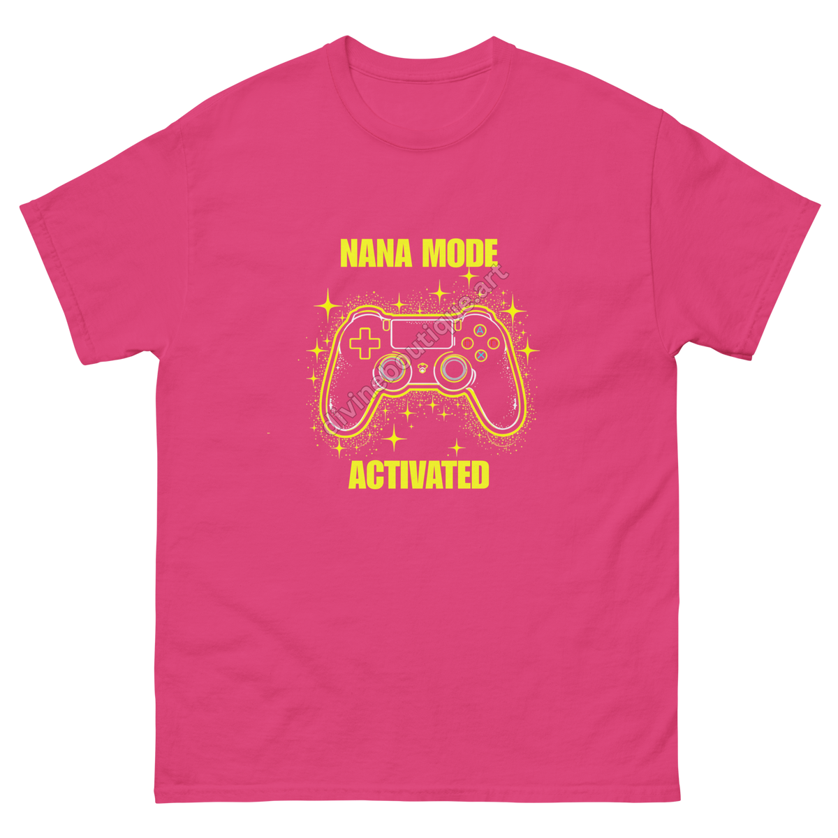 Gamer grandma shirt with yellow Nana Mode Activated design