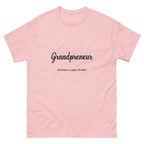 Entrepreneur grandma graphic tee with Grandpreneur black lettering