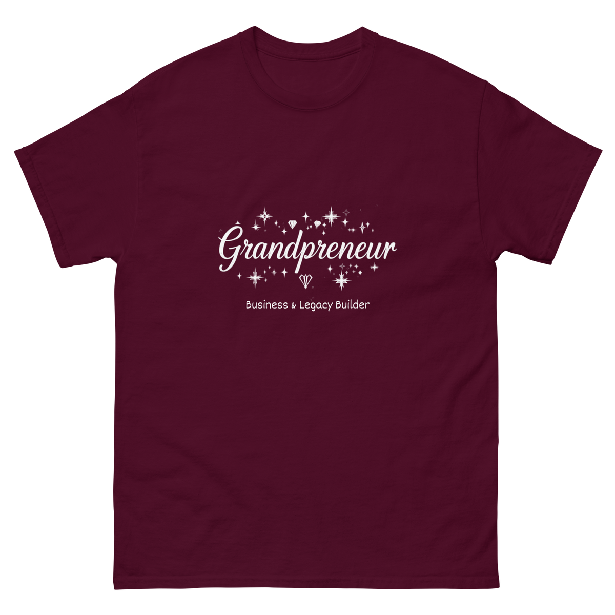 Grandpreneur white lettering tee for entrepreneurial grandmas
