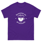 Running on Caffeine and Gratitude tee for moms and coffee lovers-Product mockup