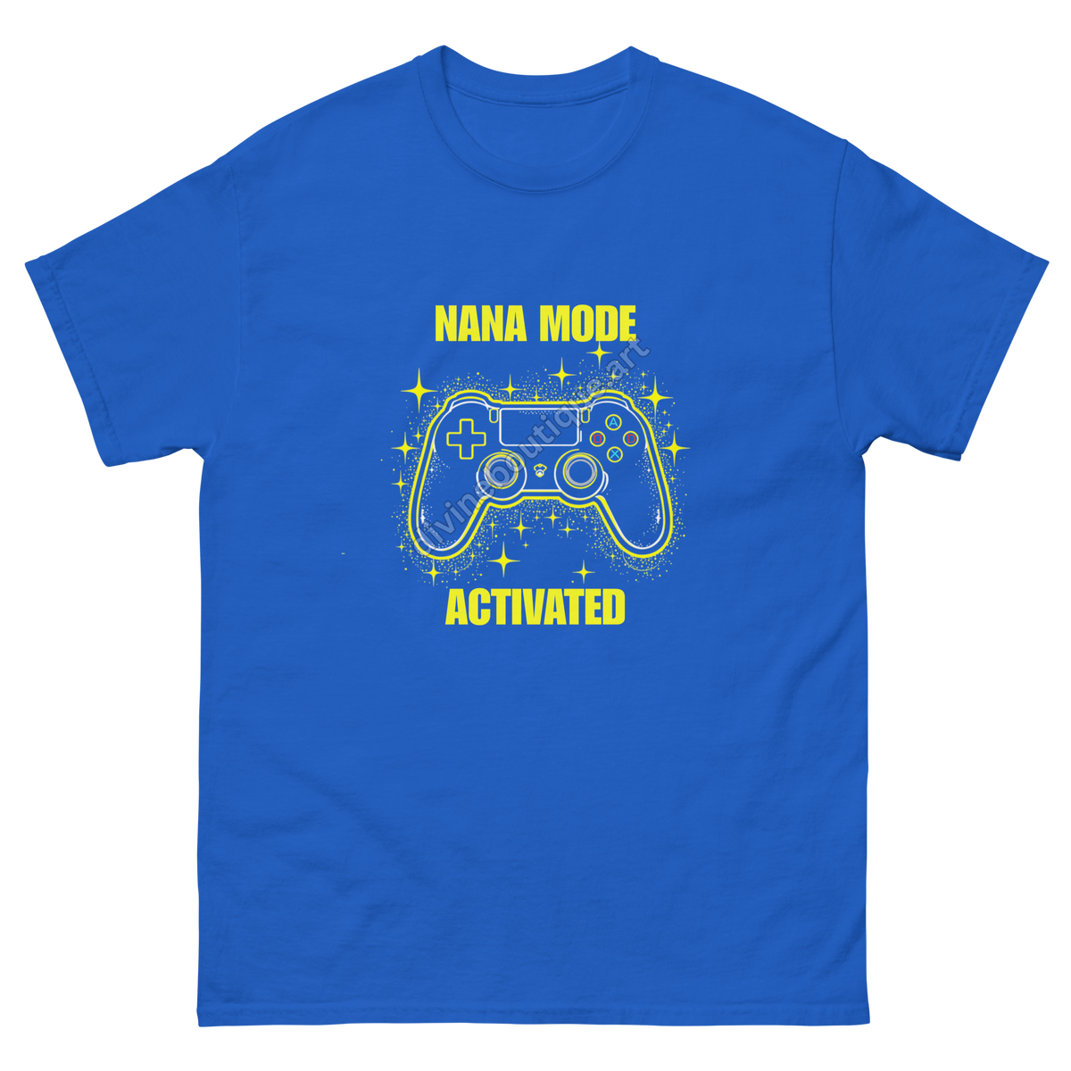 Yellow Nana Mode Activated graphic shirt for grandmothers